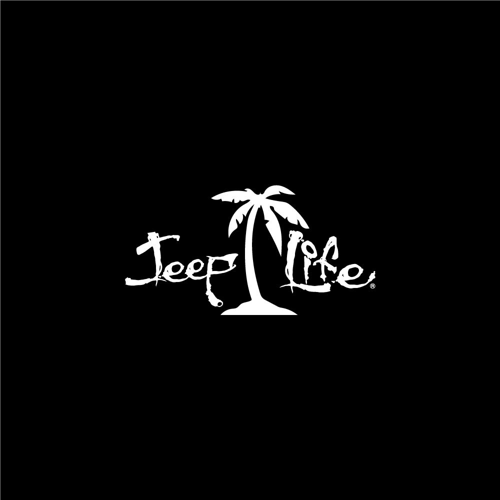 Jeep Wrangler Jeep Life Palm Tree Spare Tire Cover; Black (66-18 Jeep CJ5,  CJ7, Wrangler YJ, TJ  JK) Free Shipping
