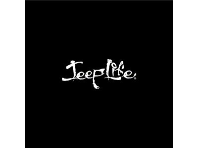 Jeep Life Text Spare Tire Cover with Camera Port; Black (18-24 Jeep Wrangler JL)
