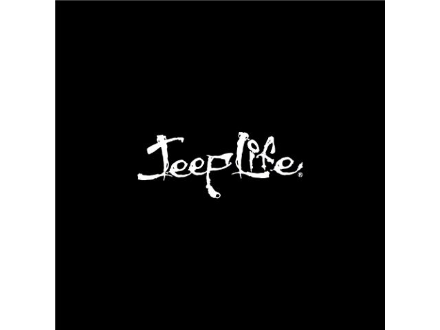 Jeep Life Text Spare Tire Cover; Black (66-18 Jeep CJ5, CJ7, Wrangler YJ, TJ & JK)