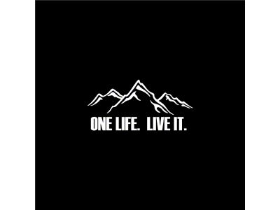 One Life Live It Mountains Spare Tire Cover with Camera Port; Black (21-23 Bronco)