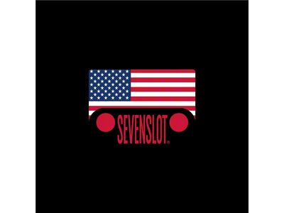 Seven Slot American Flag Jeep Grille Spare Tire Cover; Black (66-18 Jeep CJ5, CJ7, Wrangler YJ, TJ & JK)