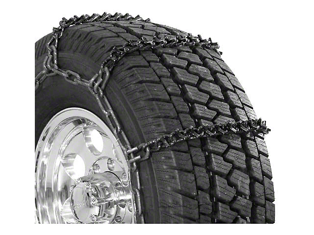 Security Chain Quik Grip Wide Base V-Bar Tire Chains with Spring Tensioners (Universal; Some Adaptation May Be Required)