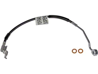 Front Brake Hydraulic Hose for Lifted Applications; Passenger Side (90-95 Jeep Wrangler YJ w/o ABS)