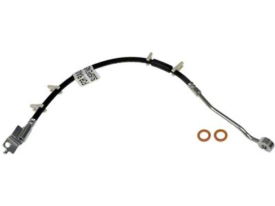 Front Brake Hydraulic Hose for Lifted Applications; Driver Side (93-95 Jeep Wrangler YJ w/ 4-Wheel ABS)