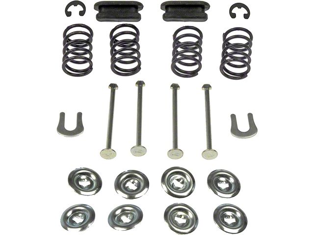 Front Brake Shoes Hold Down Kit for 11-Inch x 2-Inch Brakes (72-78 Jeep CJ5 & CJ7)