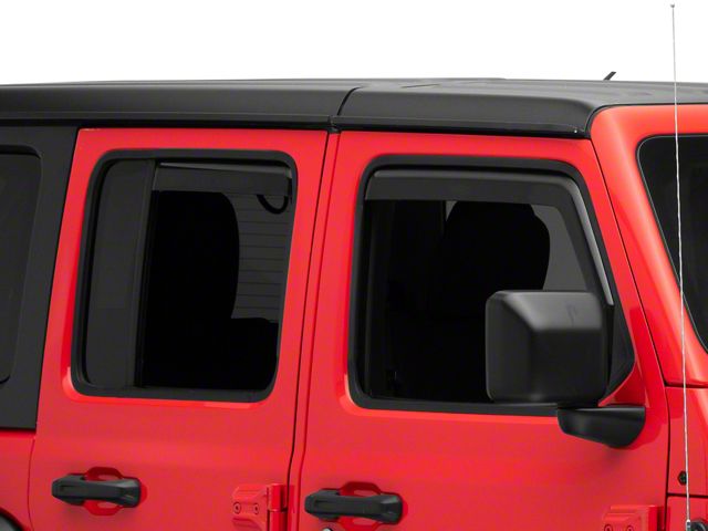 RedRock In-Channel Window Deflectors (18-24 Jeep Wrangler JL 4-Door)