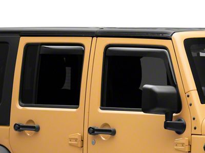 RedRock In-Channel Window Deflectors (07-18 Jeep Wrangler JK 4-Door)