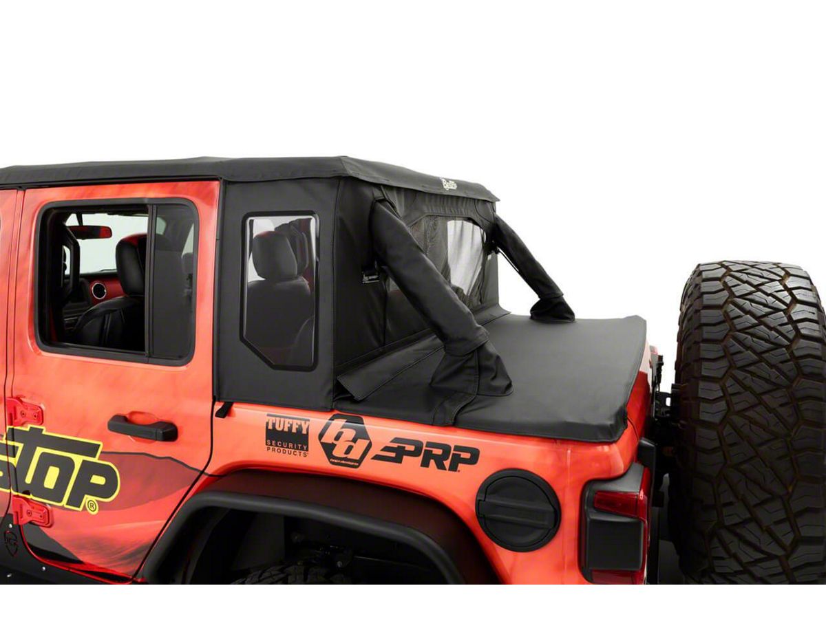 Bestop Jeep Wrangler Half Top Soft Top Conversion Kit; Black Diamond  80103-35 (07-18 Jeep Wrangler JK 4-Door) - Free Shipping
