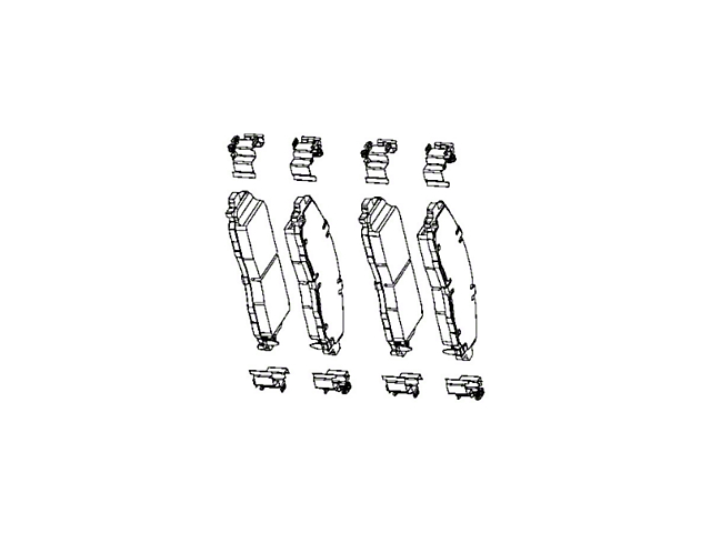 Mopar Heavy Duty Semi-Metallic Brake Pads; Front Pair (18-22 Jeep Wrangler JL w/ Heavy Duty Brakes)