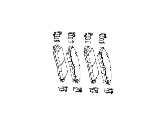 Replacement Semi-Metallic Brake Pads; Front Pair (20-24 Jeep Gladiator JT)