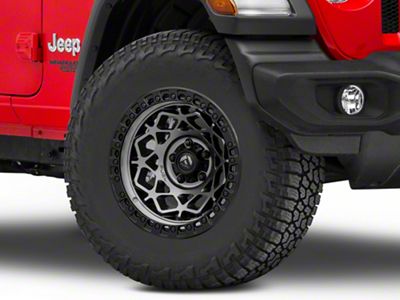 Fuel Wheels Unit Matte Gunmetal with Matte Black Ring Wheel; 17x9 (18-24 Jeep Wrangler JL)