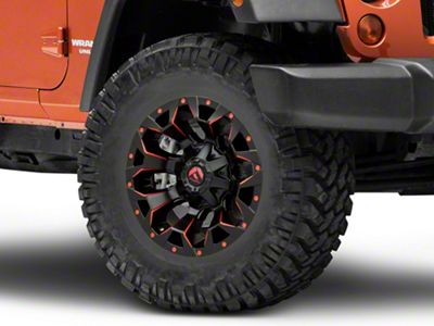 Fuel Wheels Assault Matte Black Red Milled 5-Lug Wheel; 17x9; 1mm Offset (05-15 Tacoma)