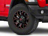 Fuel Wheels Assault Matte Black Red Milled Wheel; 18x9 (18-24 Jeep Wrangler JL)