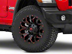 Fuel Wheels Assault Matte Black Red Milled Wheel; 18x9 (18-24 Jeep Wrangler JL)