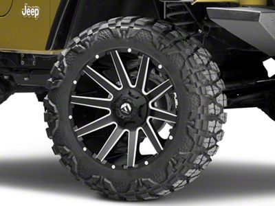 Fuel Wheels Contra Matte Black Milled Wheel; 20x9 (97-06 Jeep Wrangler TJ)