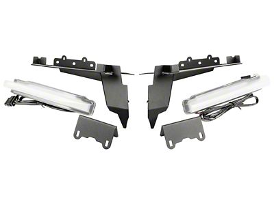 Rugged Ridge Front Fender Chop Brackets with Daytime Running Lights (18-24 Jeep Wrangler JL, Excluding Rubicon)