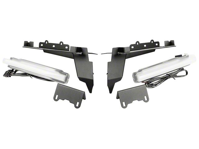 Rugged Ridge Front Fender Chop Brackets with Daytime Running Lights (18-24 Jeep Wrangler JL, Excluding Rubicon)