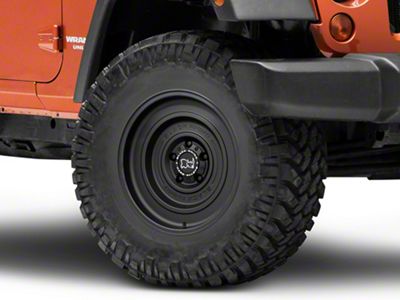 Black Rhino Solid Matte Black Wheel; 17x9.5 (07-18 Jeep Wrangler JK)