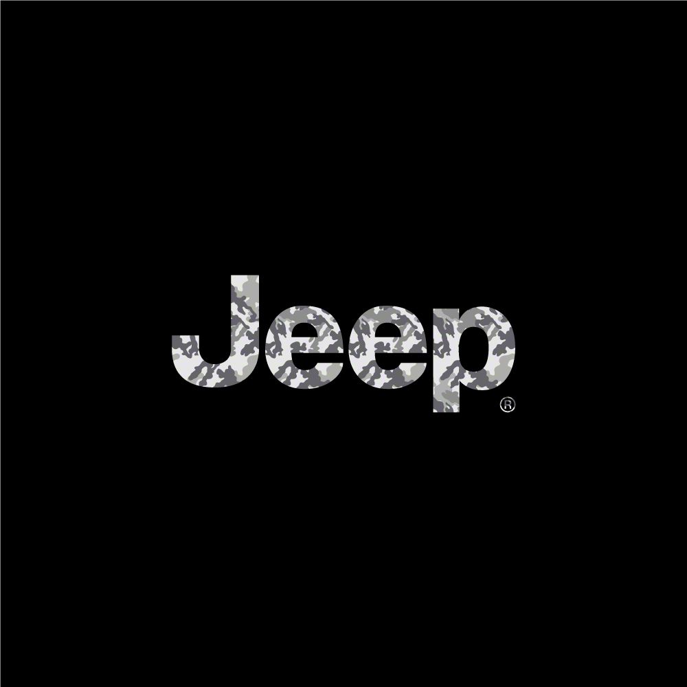 Officially Licensed Jeep Jeep Wrangler White Camo Logo Tire Cover J163934  (87-06 Jeep Wrangler YJ  TJ) Free Shipping