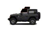 MotoShield Pro Front Driver/Passenger Window Tint; 15% (18-24 Jeep Wrangler JL 2-Door w/ Hard Top)