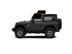 MotoShield Pro Front Driver/Passenger Window Tint; 35% (18-24 Jeep Wrangler JL 2-Door w/ Hard Top)