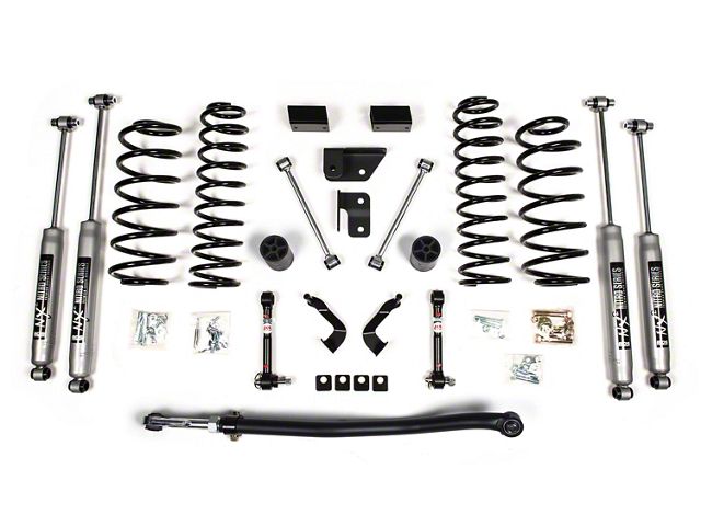 BDS 3-Inch Suspension Lift Kit with Fox Shocks (18-24 2.0L or 3.6L Jeep Wrangler JL 4-Door, Excluding 4xe & Rubicon 392)