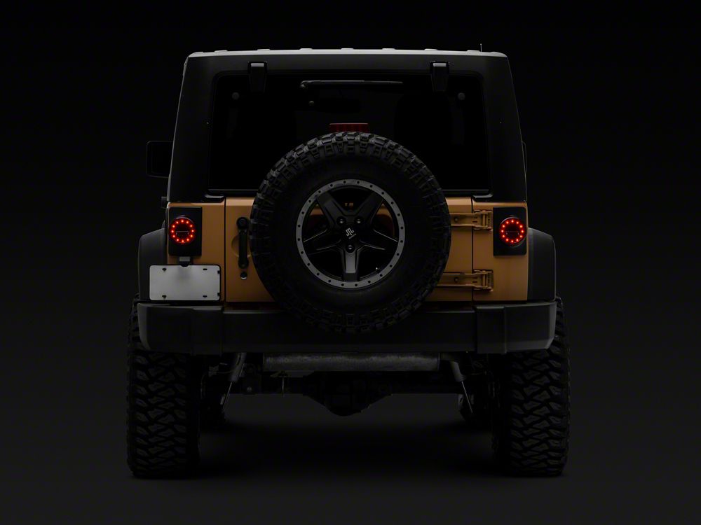 Raxiom Axial Series Halo LED Tail Lights; Black Housing Raxiom Axial Series Halo LED Tail Lights; Black Housing