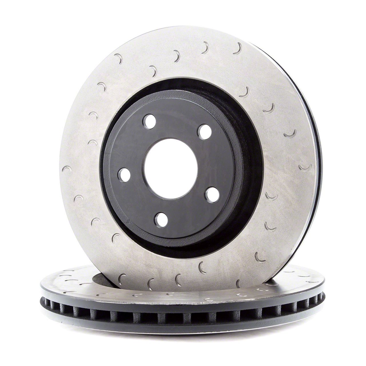 Alcon Jeep Wrangler 330x22mm Slotted Rotors; Rear Pair DIV3430X1022C24R (1823 Jeep Wrangler JL