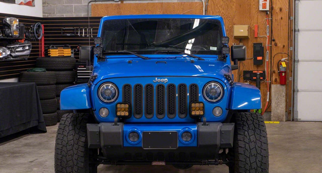 Diode Dynamics Jeep Wrangler SS5 Pro CrossLink Bumper Light Bar Kit; White Combo DD7275 (0718