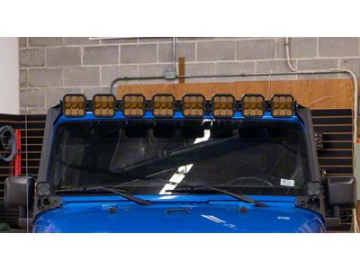 Diode Dynamics SS5 Sport CrossLink Windshield Light Bar Kit; Yellow Combo (07-18 Jeep Wrangler JK)