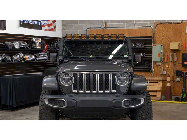 Diode Dynamics SS5 Pro CrossLink Windshield Light Bar Kit; Yellow Combo (20-24 Jeep Gladiator JT, Excluding Mojave)