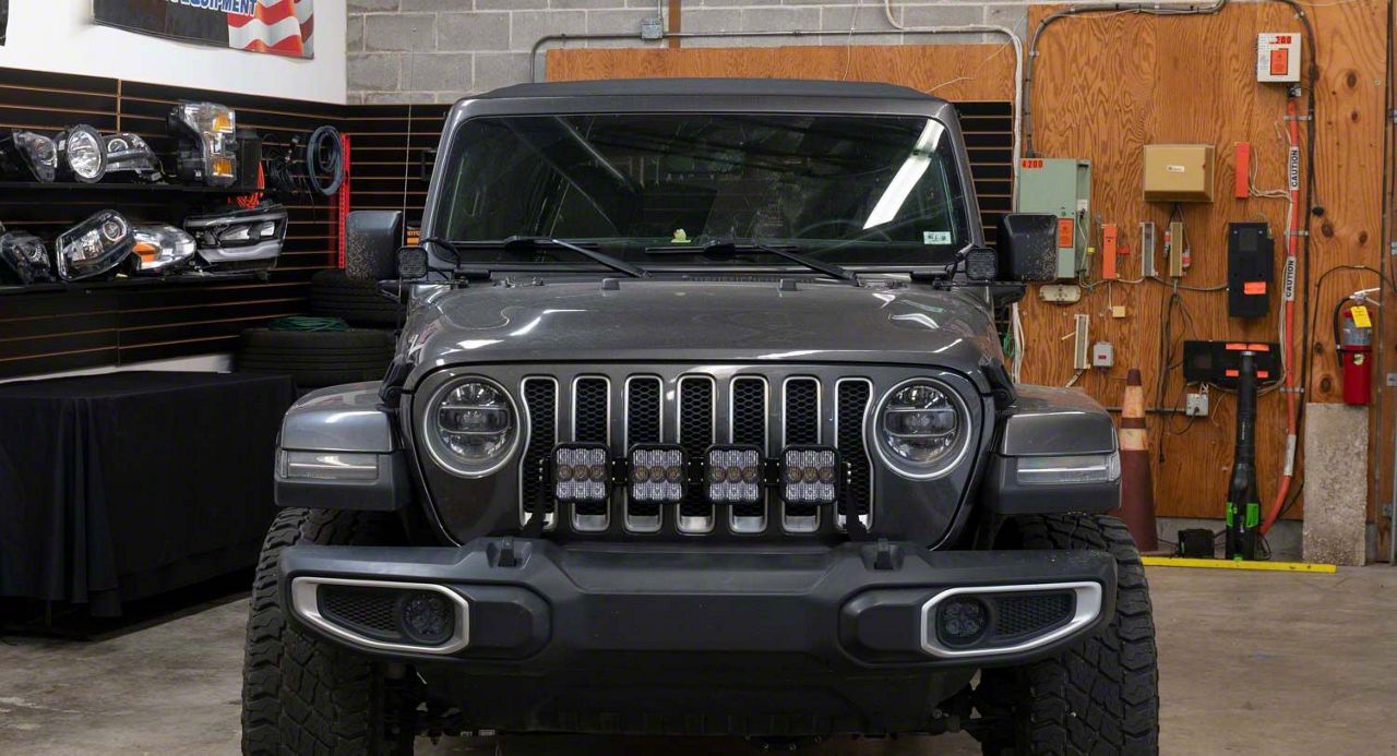 Diode Dynamics SS5 Sport 4-Pod CrossLink Grille Light Bar Kit; White Combo (20-23 Jeep Gladiator JT)