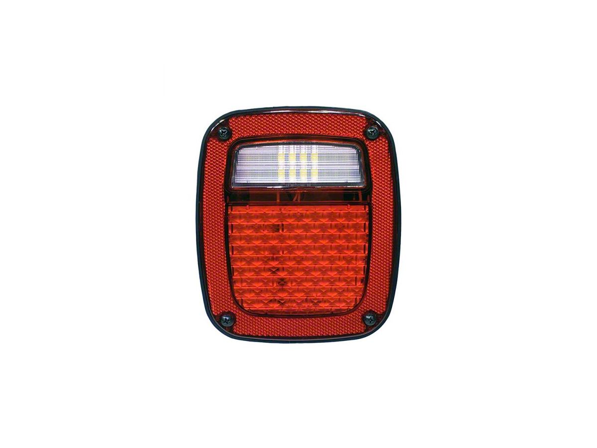 Quake LED Jeep Wrangler LED Tail Lights; Black Housing; Red Lens QTE940 (97-06  Jeep Wrangler TJ) - Free Shipping