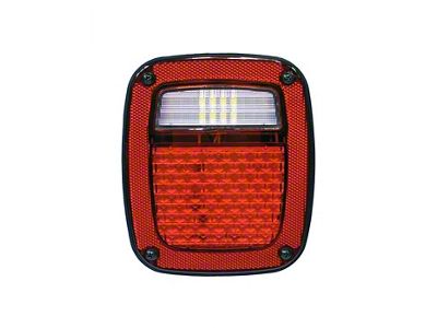 Quake LED LED Tail Lights; Black Housing; Red Lens (97-06 Jeep Wrangler TJ)