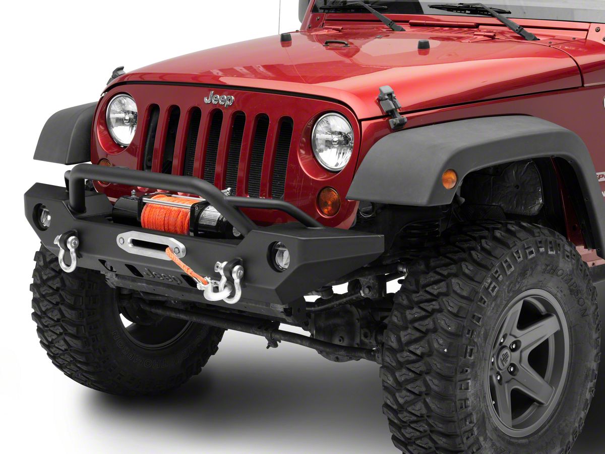 Officially Licensed Jeep Jeep Wrangler Adventure HD Front Bumper with Jeep  Logo J164363 (07-18 Jeep Wrangler JK) - Free Shipping