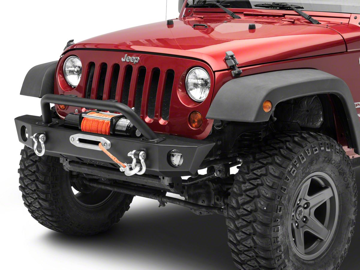 Officially Licensed Jeep Jeep Wrangler Trekker Front Bumper with Jeep Logo  J164365 (07-18 Jeep Wrangler JK) - Free Shipping