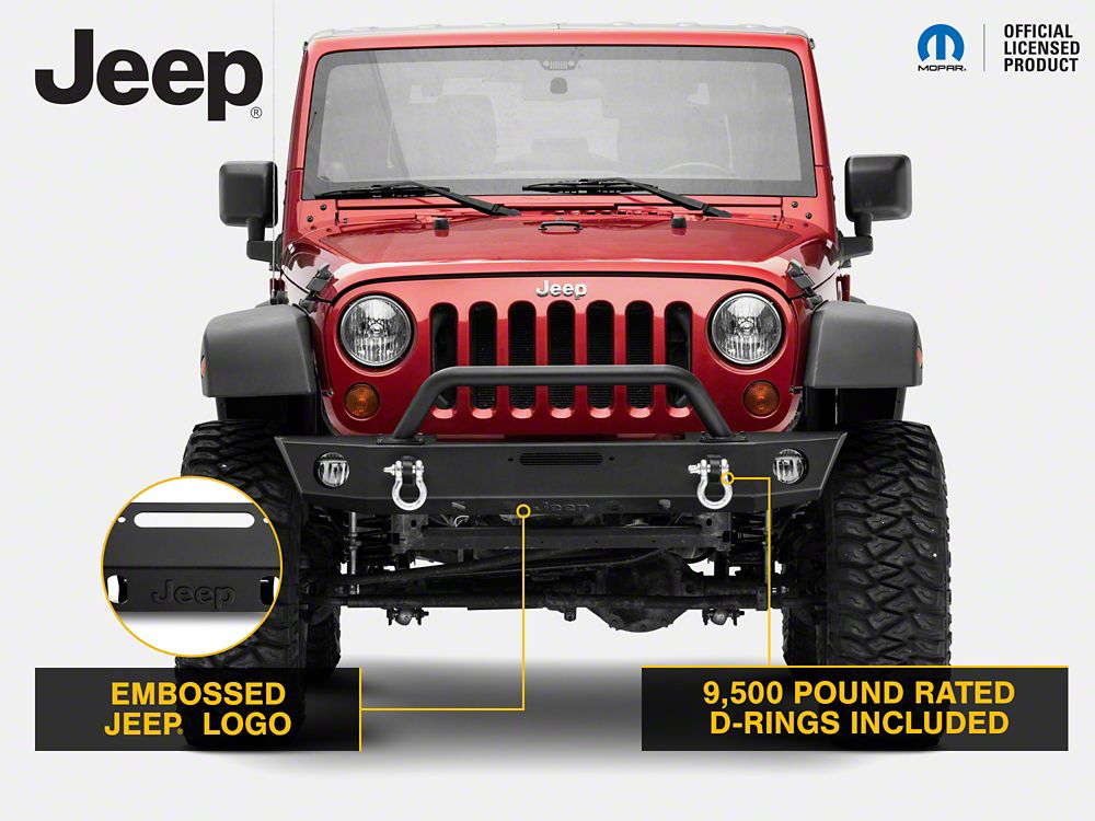 Jeep Licensed by RedRock Trekker Front Bumper with Jeep Logo (07-18 ...