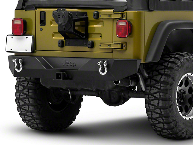 Officially Licensed Jeep Trail Force HD Rear Bumper with Jeep Logo (87-06 Jeep Wrangler YJ & TJ)