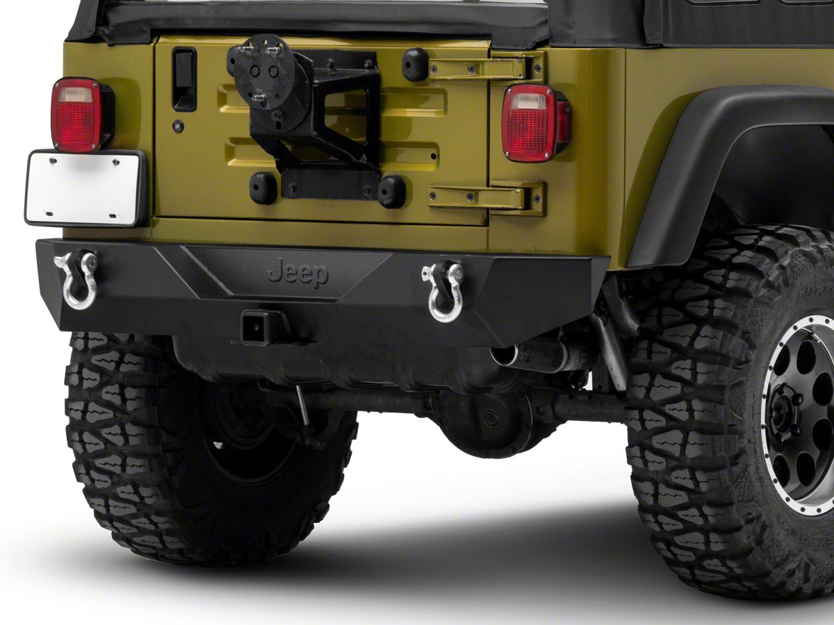 Officially Licensed Jeep Jeep Wrangler Trail Force HD Rear Bumper with Jeep  Logo J164368 (87-06 Jeep Wrangler YJ & TJ) - Free Shipping