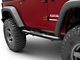 Jeep Licensed by RedRock 3-Inch Round Curved Side Step Bars with Jeep Logo (07-18 Jeep Wrangler JK 2-Door)