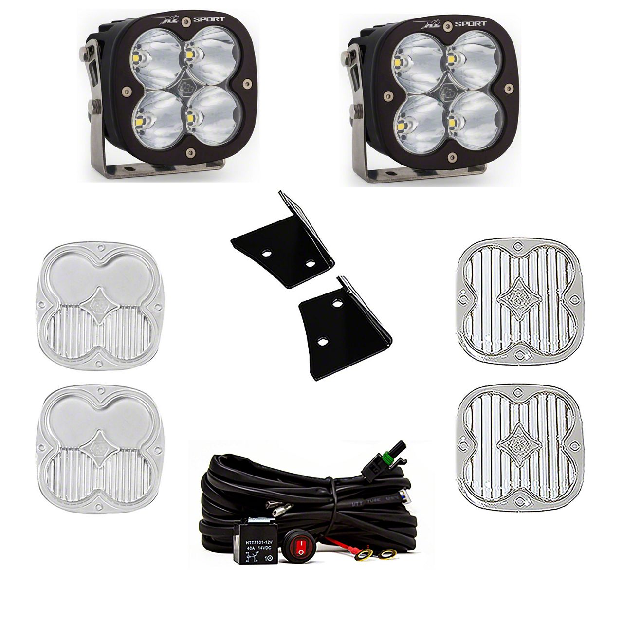 Baja Designs Jeep Wrangler XL Sport LED Lights with A-Pillar Mounting ...