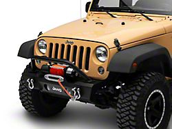 Officially Licensed Jeep HD Stubby Front Bumper with LED Jeep Logo Backlight (07-18 Jeep Wrangler JK)