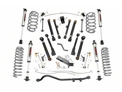 Rough Country 4-Inch X-Series Suspension Lift Kit with V2 Monotube Shocks (97-06 Jeep Wrangler TJ)