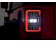 Rough Country LED Tail Lights; Black Housing; Clear Lens (07-18 Jeep Wrangler JK)