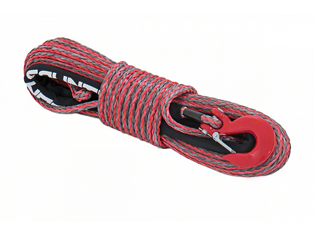 Rough Country Synthetic Winch Rope; Red/Gray