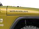 Jeep Licensed by RedRock Wrangler Hood Logo; Matte Black (97-06 Jeep Wrangler TJ)