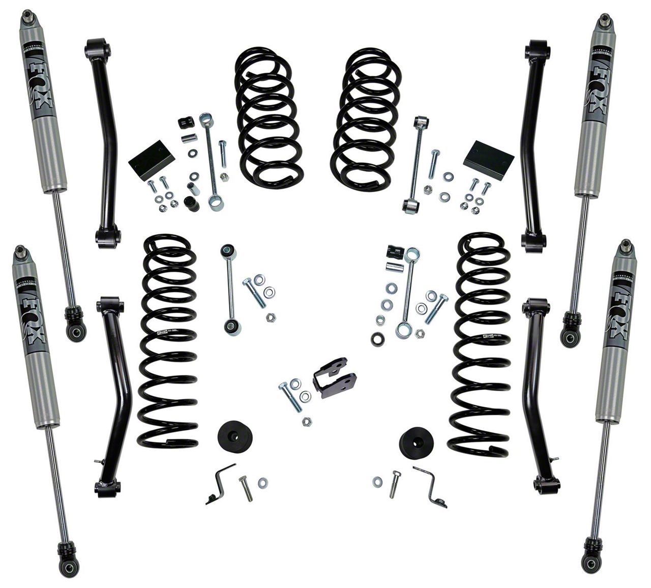 SuperLift Jeep Wrangler 4Inch Coil Spring Suspension Lift Kit with FOX