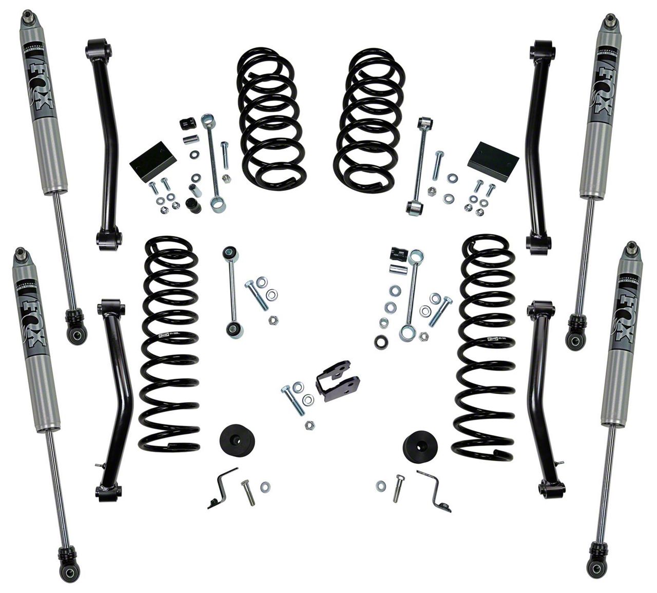 SuperLift Jeep Wrangler 4-Inch Coil Spring Suspension Lift Kit with FOX ...