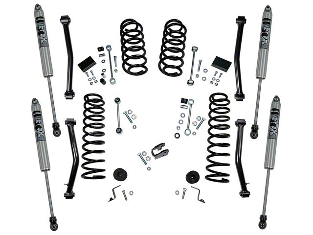 SuperLift 4-Inch Coil Spring Suspension Lift Kit with FOX Shocks (18-24 Jeep Wrangler JL 4-Door, Excluding 4xe & Rubicon 392)