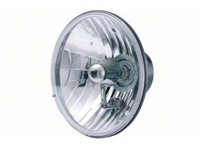 7-Inch Round Headlight; Chrome Housing; Clear Lens (76-86 CJ5 & CJ7; 97-06 Jeep Wrangler TJ)